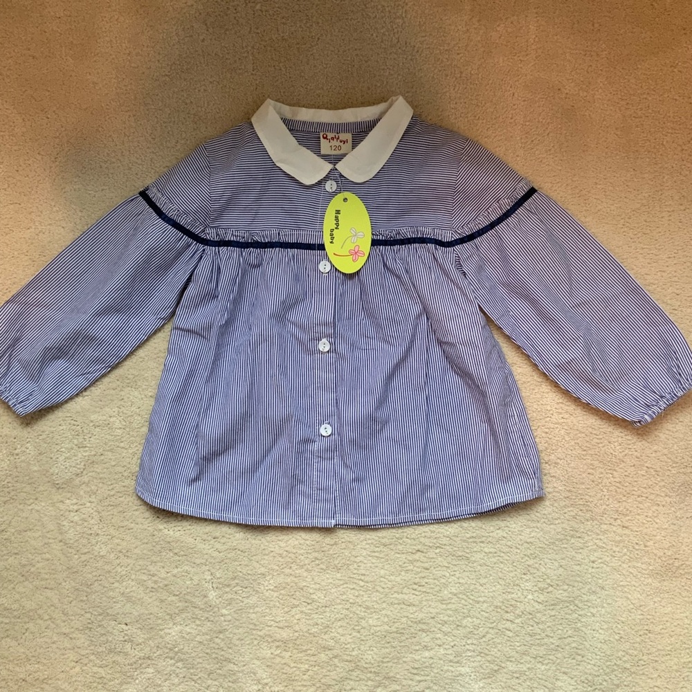 Girl's Stripe Blouse Top NEW